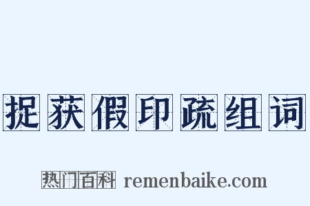 捉获假印疏组词是什么意思的图片